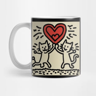 Funny Keith Haring, cats lover Mug